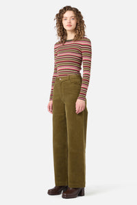 Princess Highway - Lucy Stripe Knit Top - green