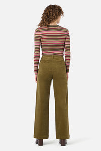 Princess Highway - Lucy Stripe Knit Top - green