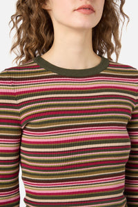 Princess Highway - Lucy Stripe Knit Top - green