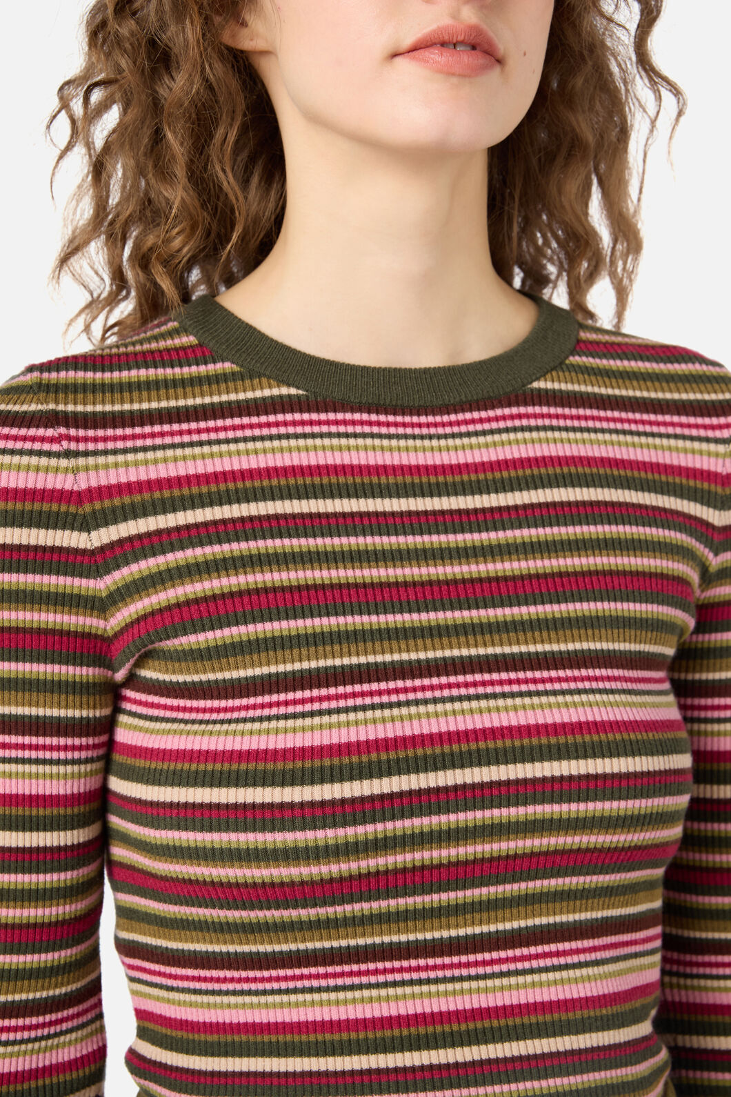 Princess Highway - Lucy Stripe Knit Top - green