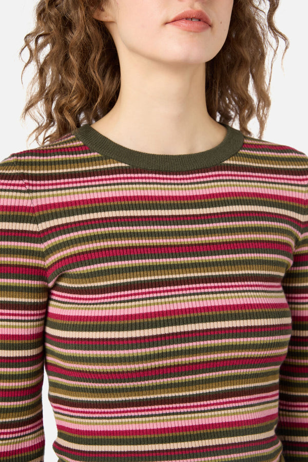 Princess Highway - Lucy Stripe Knit Top - green