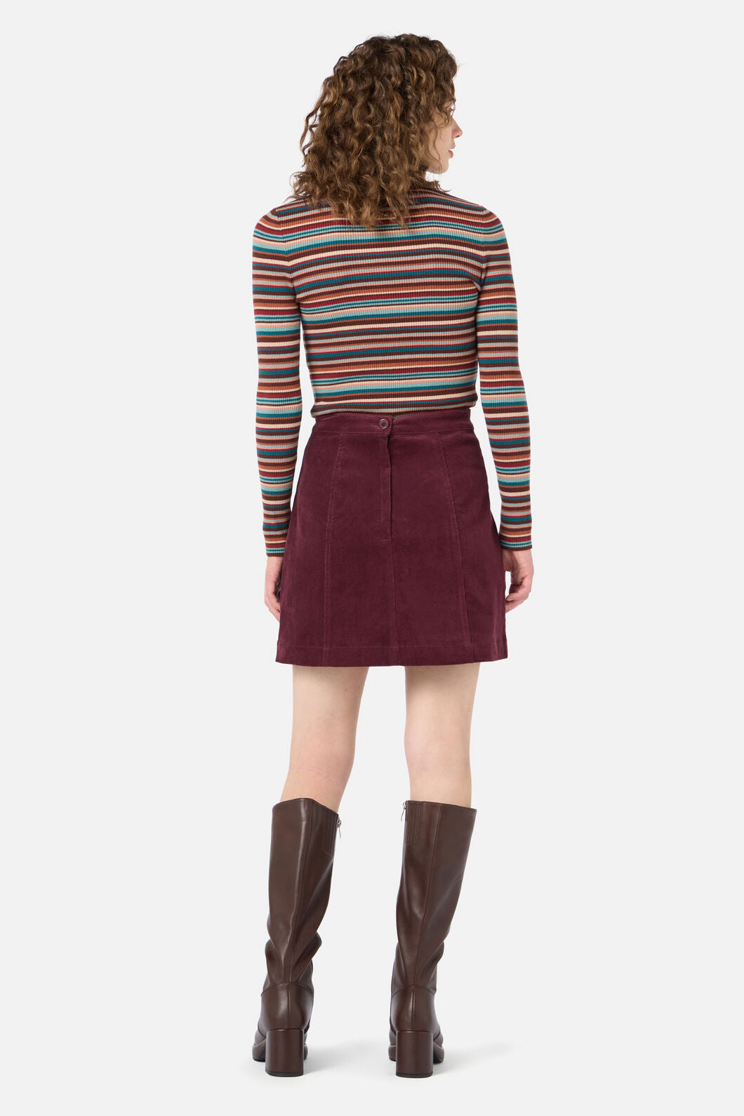 Princess Highway - Lucy Stripe Knit Top - chocolate