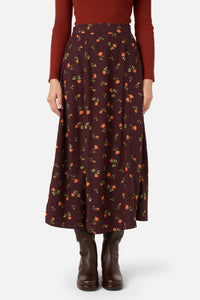 Princess Highway - Evie Rose Midi Skirt - burgundy