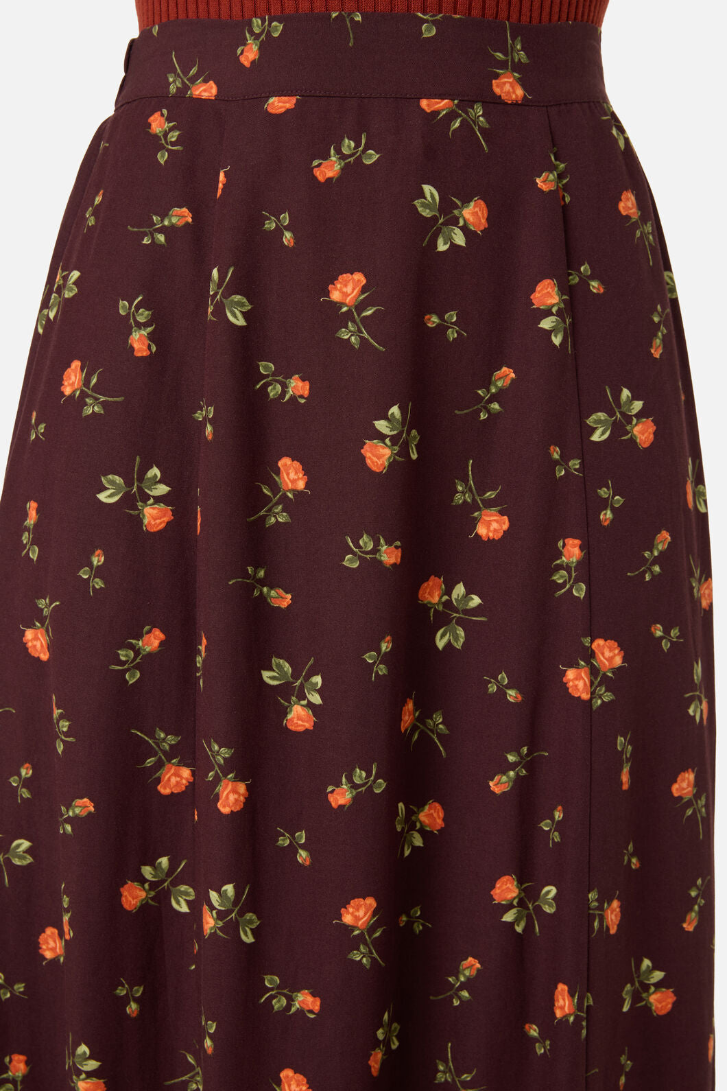 Princess Highway - Evie Rose Midi Skirt - burgundy