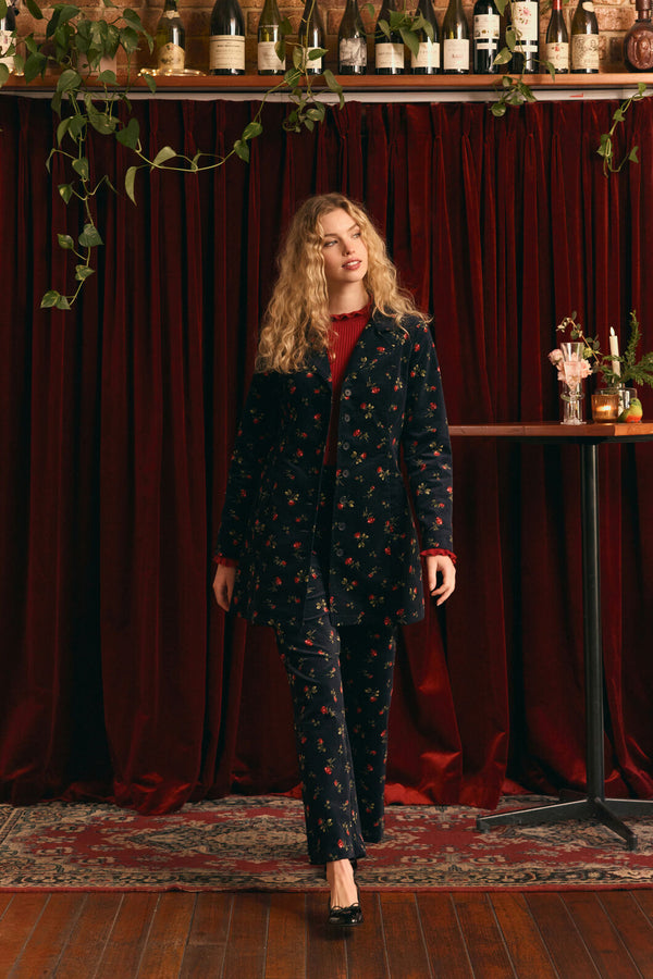 Princess Highway - Evie Rose Velvet Jean - navy