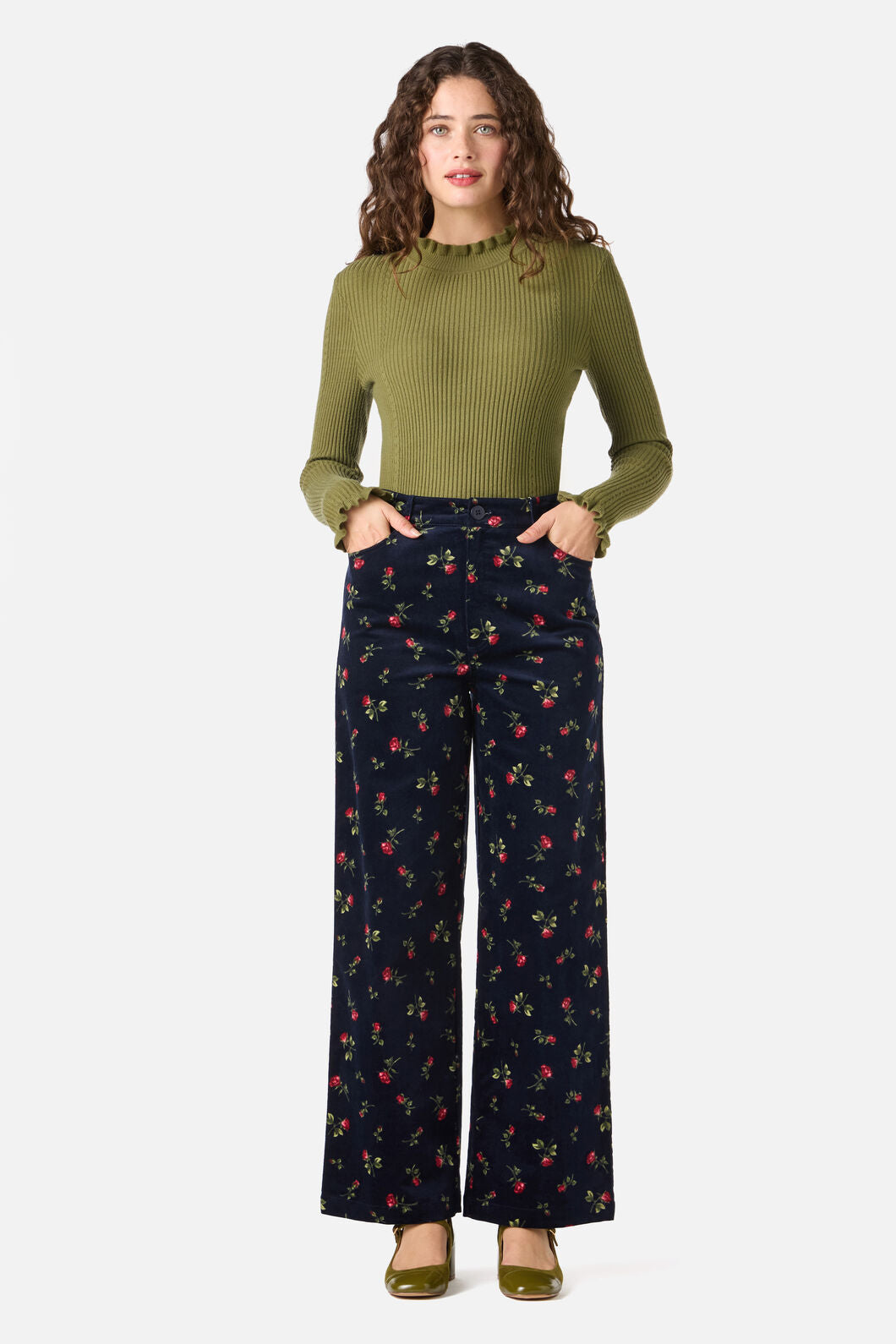 Princess Highway - Evie Rose Velvet Jean - navy