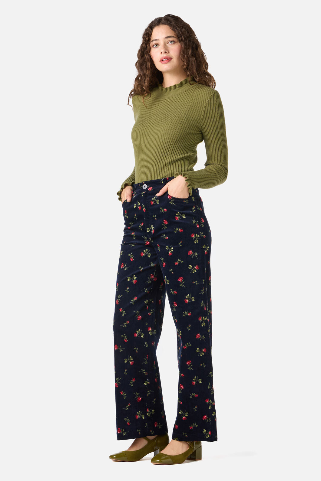 Princess Highway - Evie Rose Velvet Jean - navy