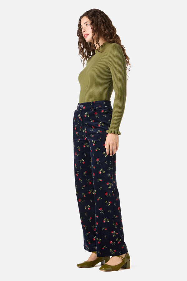 Princess Highway - Evie Rose Velvet Jean - navy