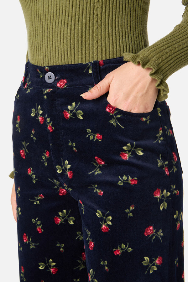 Princess Highway - Evie Rose Velvet Jean - navy