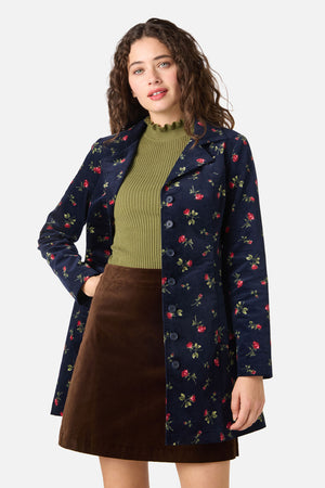 Princess Highway - Evie Rose Velvet Jacket - navy