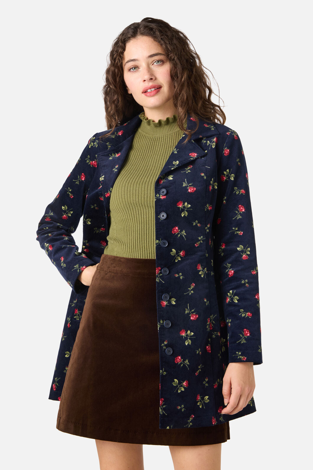 Princess Highway - Evie Rose Velvet Jacket - navy