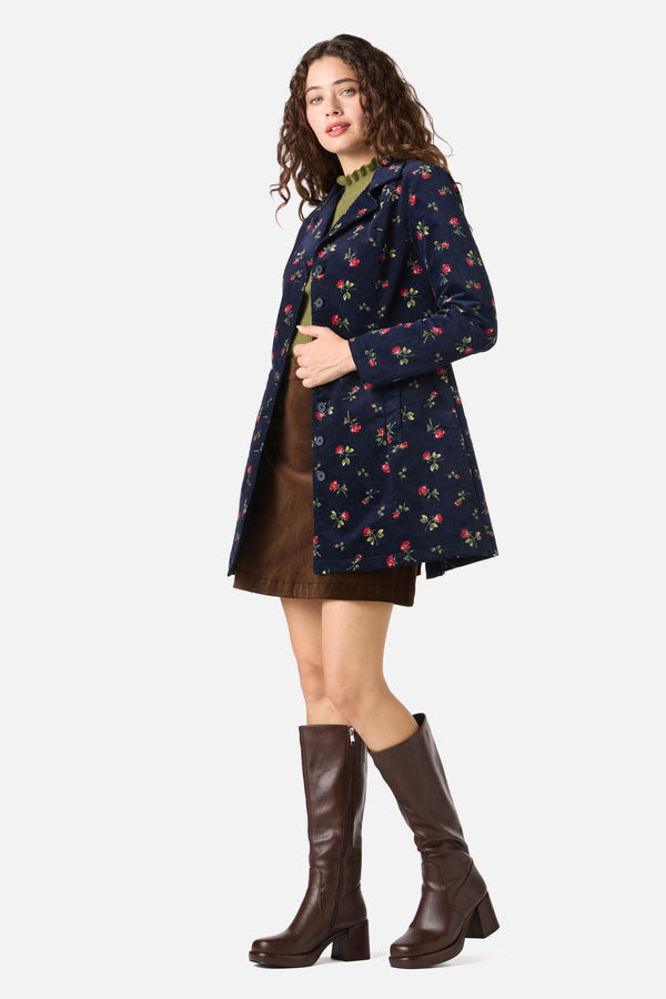 Princess Highway - Evie Rose Velvet Jacket - navy