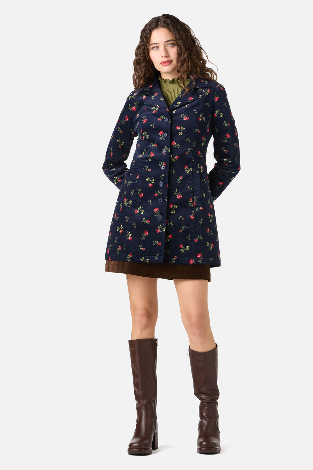 Princess Highway - Evie Rose Velvet Jacket - navy