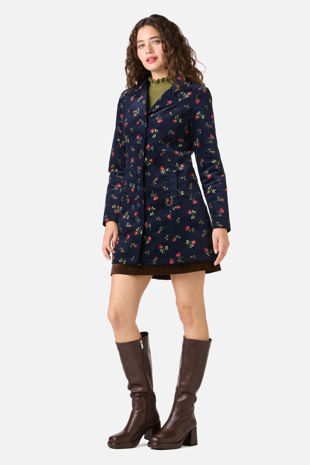 Princess Highway - Evie Rose Velvet Jacket - navy