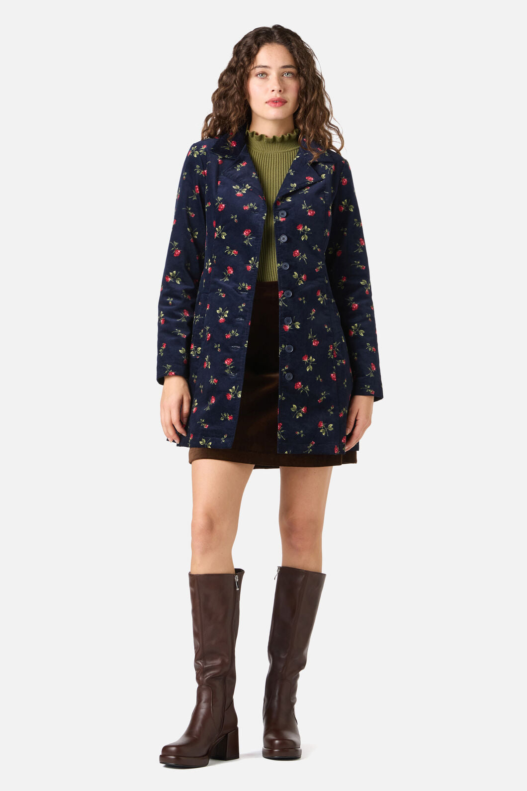 Princess Highway - Evie Rose Velvet Jacket - navy