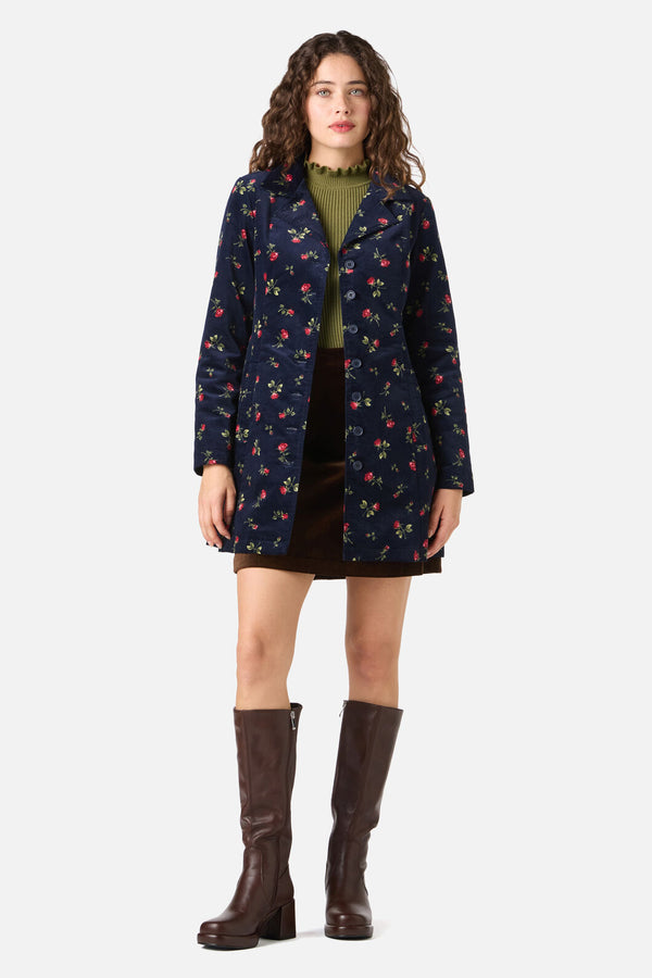 Princess Highway - Evie Rose Velvet Jacket - navy