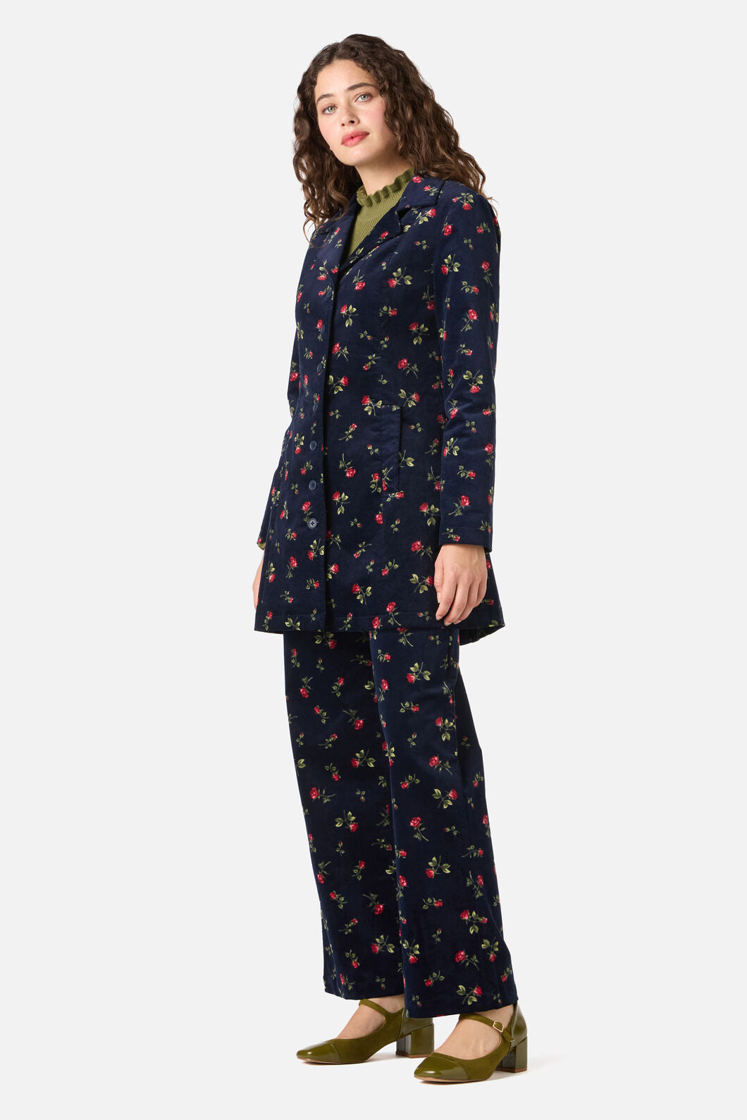 Princess Highway - Evie Rose Velvet Jacket - navy