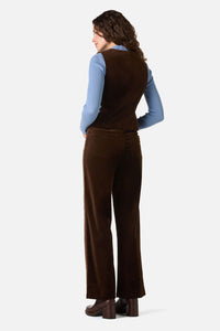 Princess Highway - Rachel Velvet Vest - chocolate