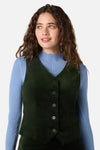 Princess Highway - Rachel Velvet Vest - olive-green