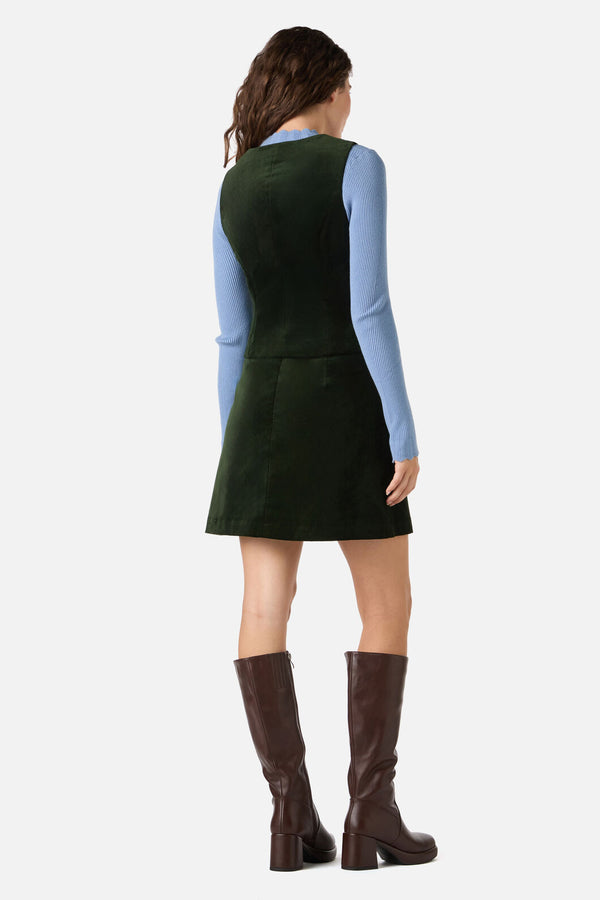 Princess Highway - Rachel Velvet Vest - olive-green