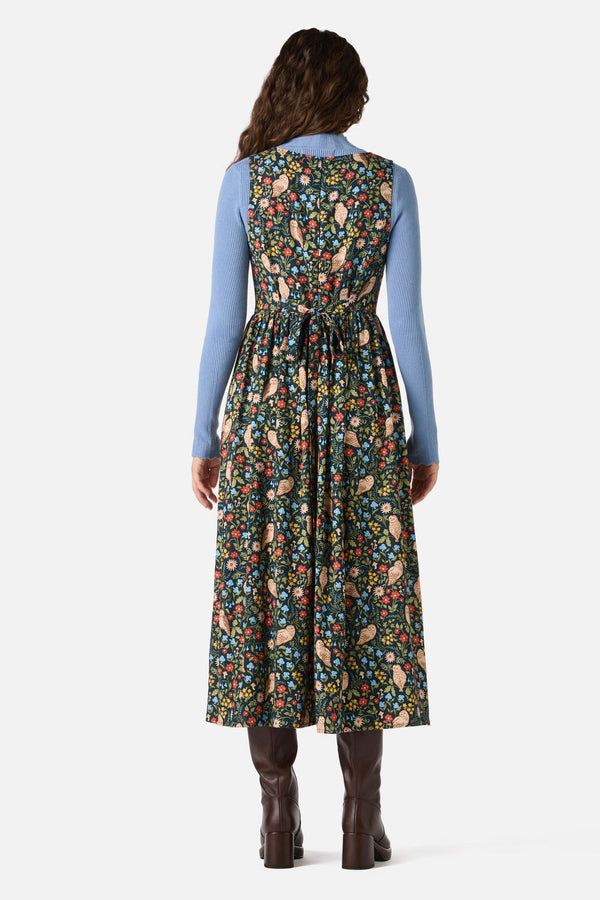 Princess Highway - Forest Owl Midi Dress - teal