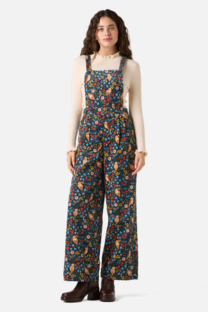 Princess Highway - Forest Owl Cord Overall - teal