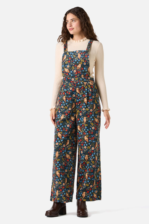 Princess Highway - Forest Owl Cord Overall - teal