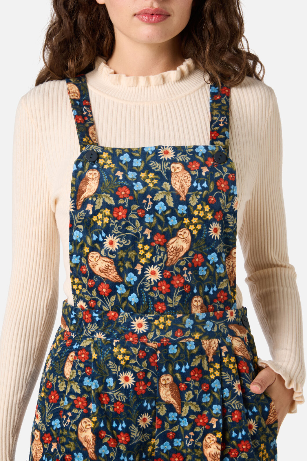 Princess Highway - Forest Owl Cord Overall - teal