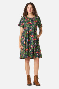 Princess Highway - Fancy Foxes Smock Dress - navy
