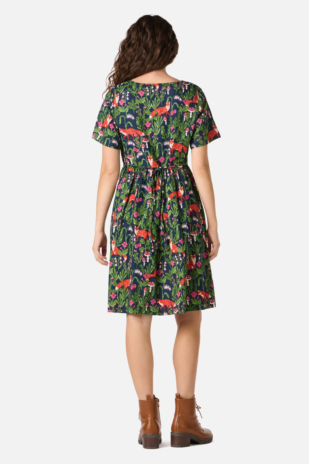 Princess Highway - Fancy Foxes Smock Dress - navy