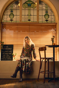 Princess Highway - Fancy Foxes Midi Dress - chocolate