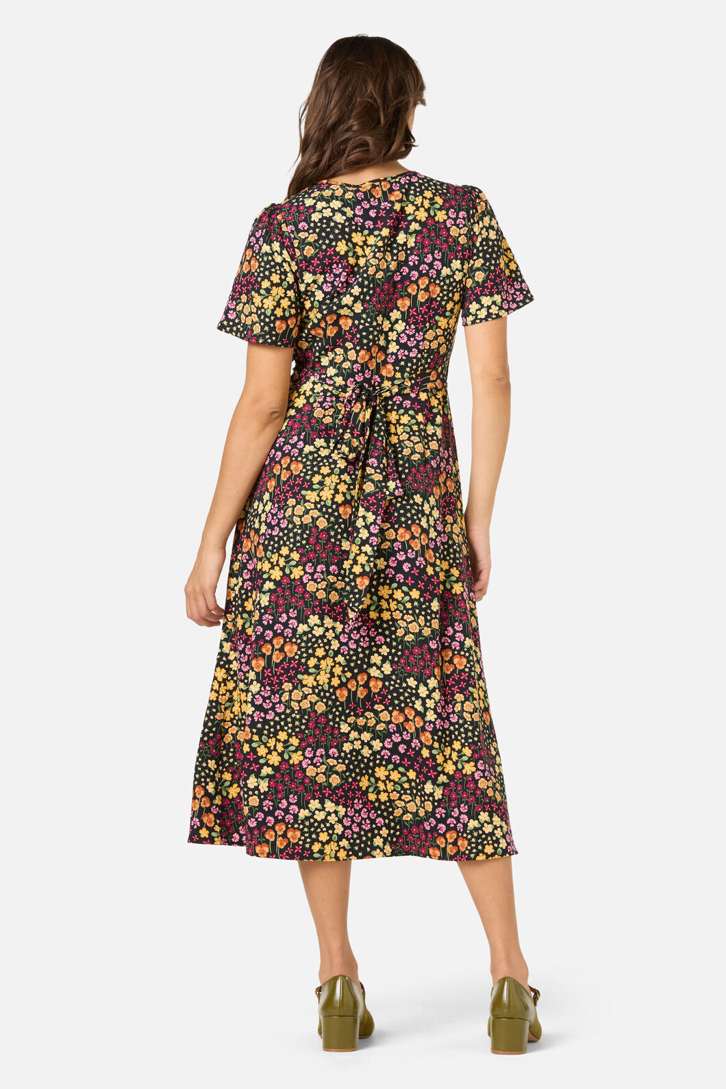Princess Highway - Iris Ditsy Wrap Midi Dress - pink
