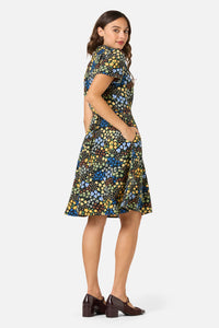 Princess Highway - Iris Ditsy Tea Dress - blue