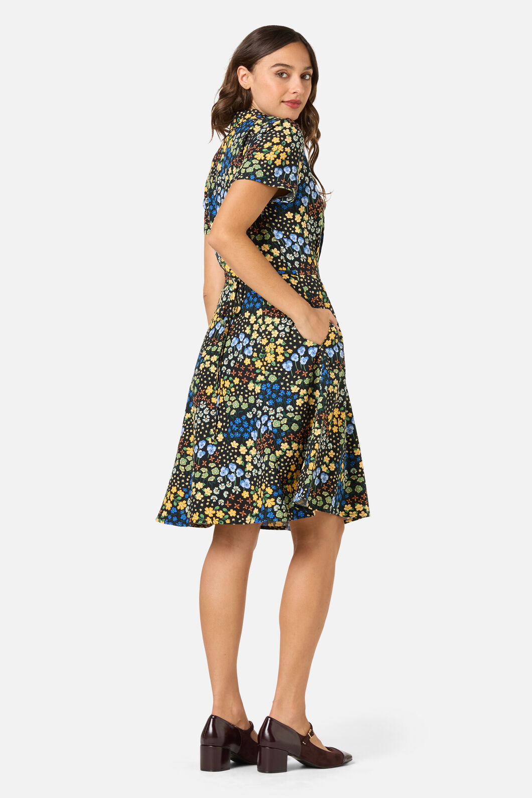 Princess Highway - Iris Ditsy Tea Dress - blue
