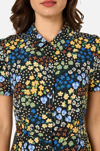 Princess Highway - Iris Ditsy Tea Dress - blue