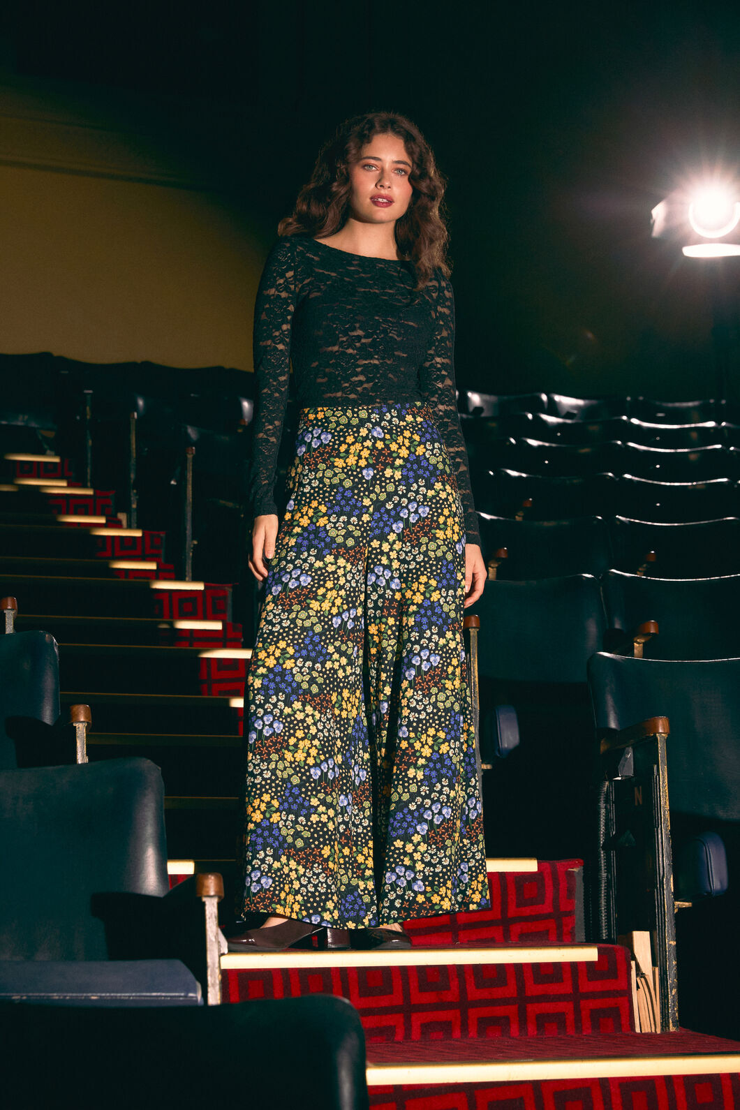 Princess Highway - Iris Ditsy Palazzo Pant - blue