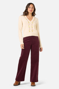 Princess Highway - Iris Embroidered Cardigan - cream