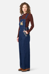 Princess Highway - Quokka Embroidered Overall - blue-denim
