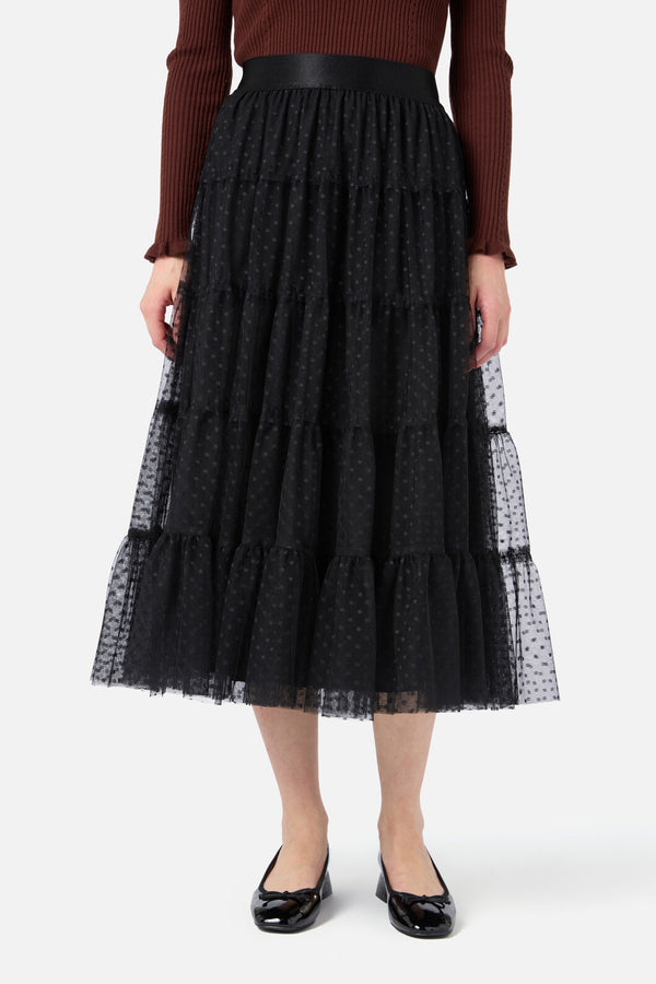 Princess Highway - Francesca Tulle Midi Skirt - black