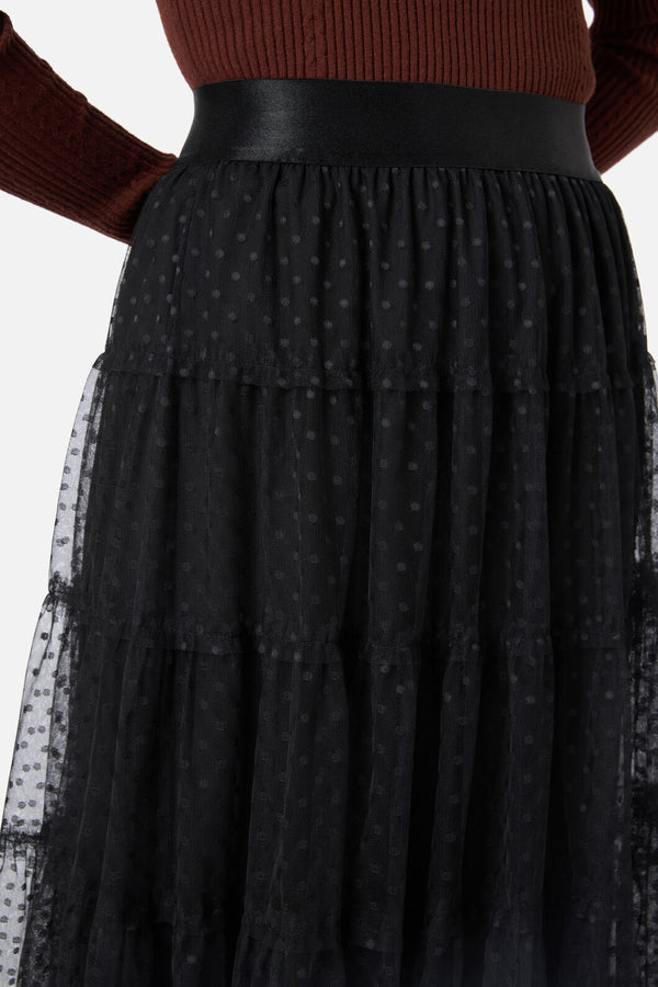 Princess Highway - Francesca Tulle Midi Skirt - black