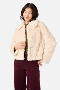Princess Highway - Penelope Faux Fur Jacket - cream