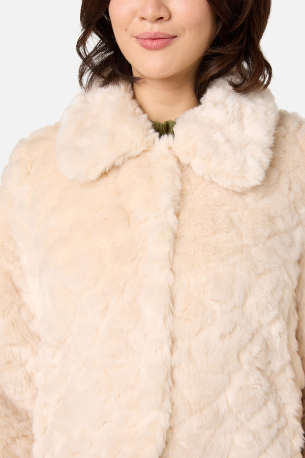 Princess Highway - Penelope Faux Fur Jacket - cream