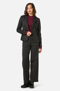 Princess Highway - Celeste Pinstripe Pant - black