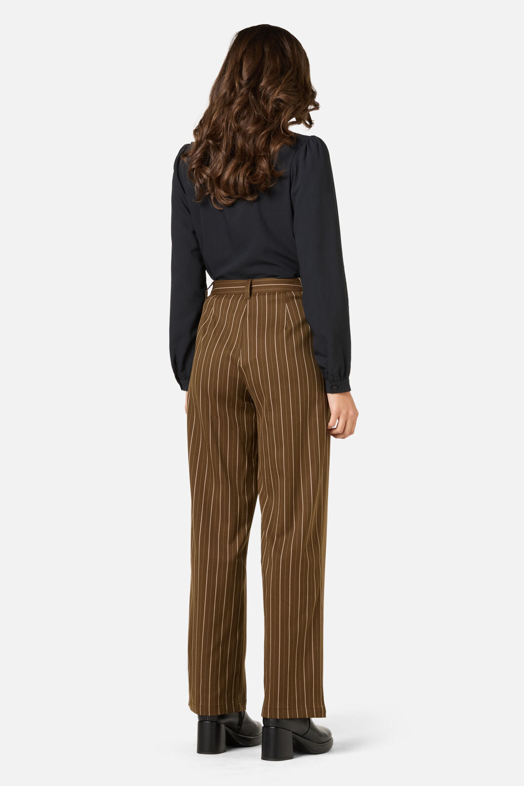 Princess Highway - Celeste Pinstripe Pant - bronze-brown