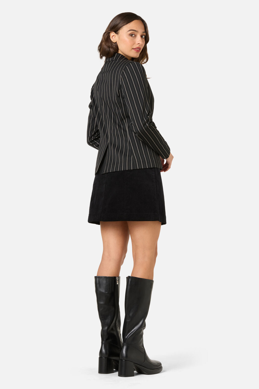Princess Highway - Celeste Pinstripe Blazer - black