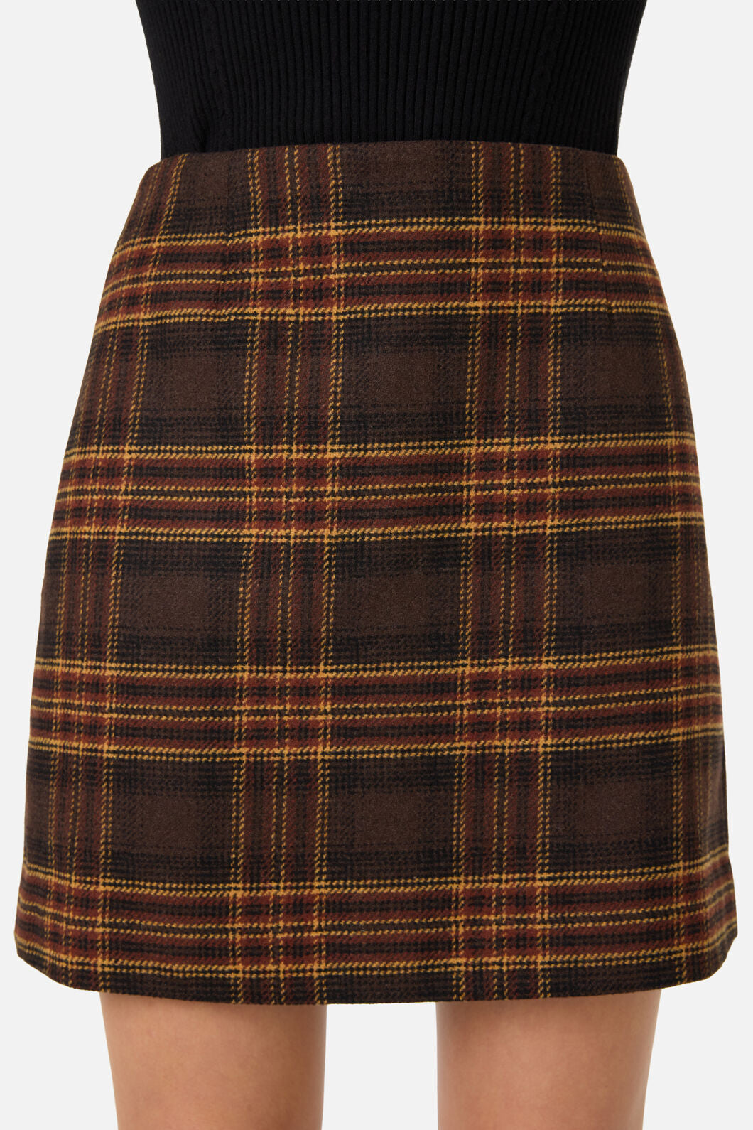 Princess Highway - Wilma Check Mini Skirt - chocolate