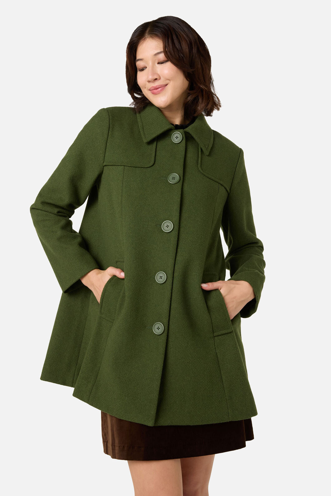 Princess Highway - Jacqueline Wool Blend Coat - green