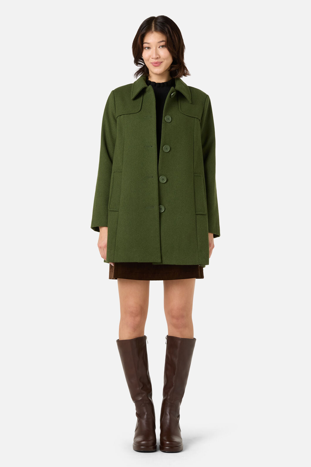 Princess Highway - Jacqueline Wool Blend Coat - green