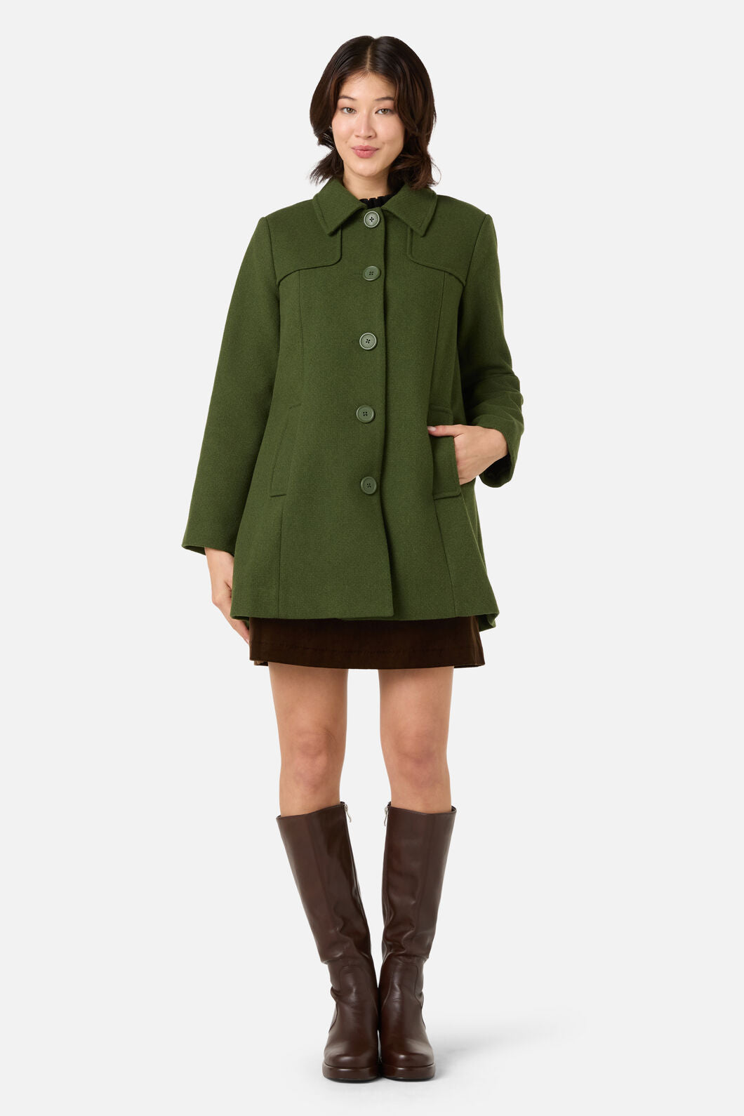 Princess Highway - Jacqueline Wool Blend Coat - green