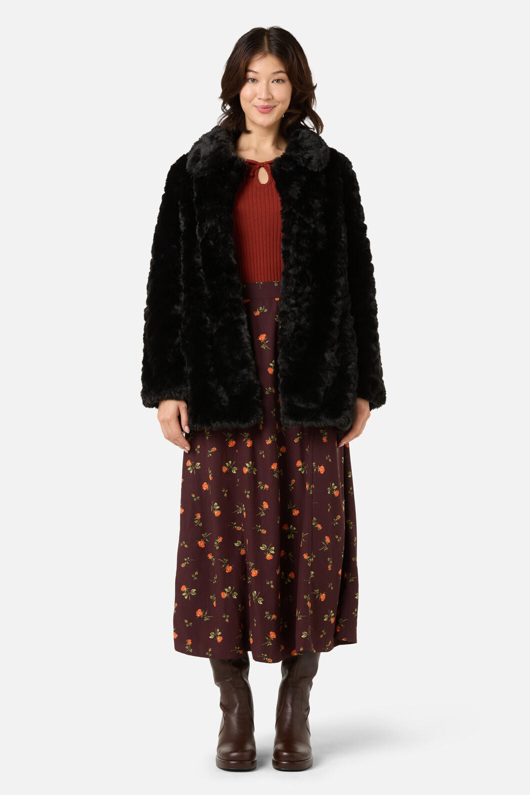 Princess Highway - Belinda Fur Coat - black